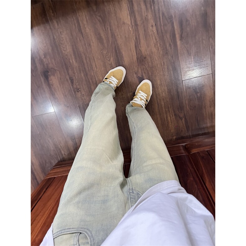 【有货】黄泥色517弯刀牛仔裤男修身直筒vibe微喇裤9062LL-特P45,男装牛仔裤,星座1007（原301D）