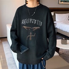 ！2023秋冬季新款男士加厚圆领毛衣高品质潮流针织衫M806P45图片