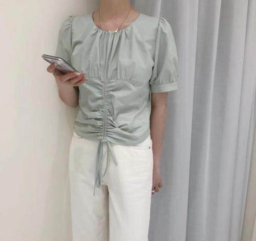 抽绳小衫，女装，EVE