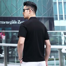 2024年夏季新款短袖纯色印花男士polo翻领透气商务常规修身P56，男装T恤，钱塘6003A(原)4033A