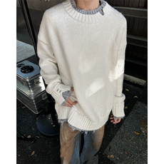 港风秋款男假两件毛衣休闲针织衫流苏宽松外套M9523P58，男装针织衫/毛衣，星座1013-1