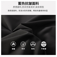 外套高品质防寒单拉链冬季加厚百搭棉衣丝绵酷感HY2999-P78控129，男装棉衣，星座610B-1