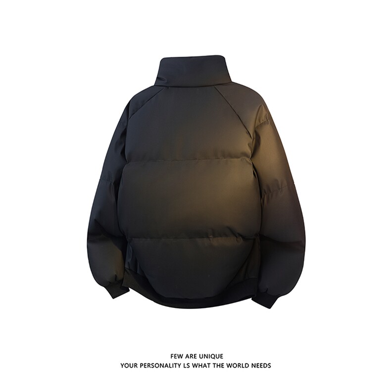 白底棉衣外套男PU皮立领冬季纯色休闲加棉加厚棉服-A2355TP78,男装棉衣,电商B241