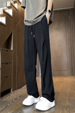 速干伞兵裤男女青少年夏季薄款褶皱工装阔腿长裤子垂坠感直筒机能，男装工装外套，星座505-2（原电商A260-1)