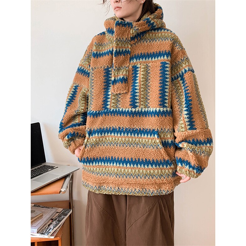 毛毛外套男士韩版潮流拼色百搭帅宽松连帽2024冬季棉服W6324-P58,男装夹克,星座412-2