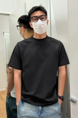 2025夏季新款大码拼接美式短袖T恤M-5XHT25425-特P20，男装T恤，电商A022