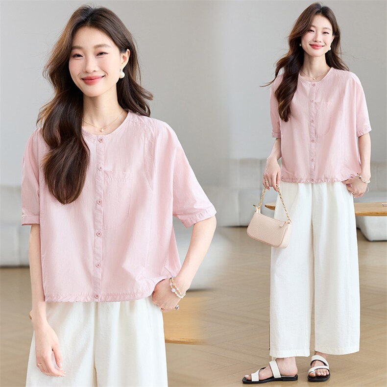 现货2025年夏设计师新款时尚气质休闲修身减龄透气女神两件套装，女装套装/套裙，木子恋