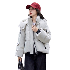 学院风洋气羽绒服女2024冬季新款小个子保暖短款外套白鸭绒90，女装羽绒服，千千佰惠