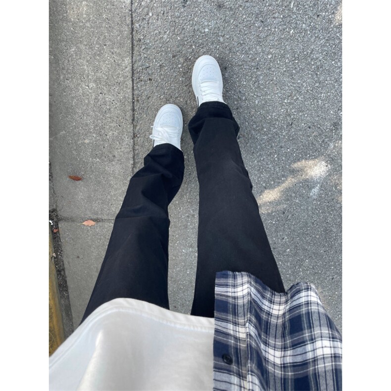 【有货】N083HH-特P32黑色修身直筒牛仔裤男美式高街cleanfit裤子,男装牛仔裤,星座1007（原301D）