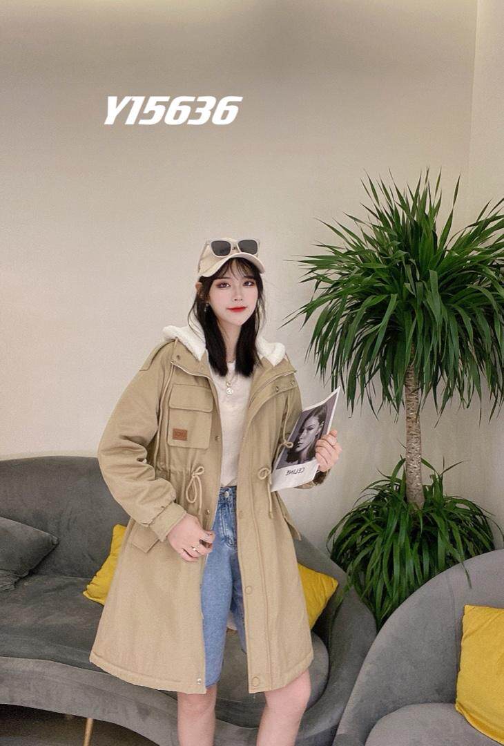 【现货】休闲戴帽长款派克，两个色两个码ml，其它，Moshus摩述