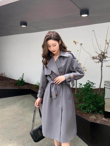 【东方名裳】风衣外套2021年新款中长款小个子英伦风气质款，女装风衣，东方名裳