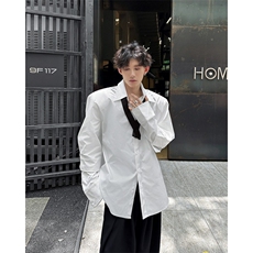 现货！25春夏男士领带假两件垫肩衬衫cs66-p75，男装衬衫，电商B288
