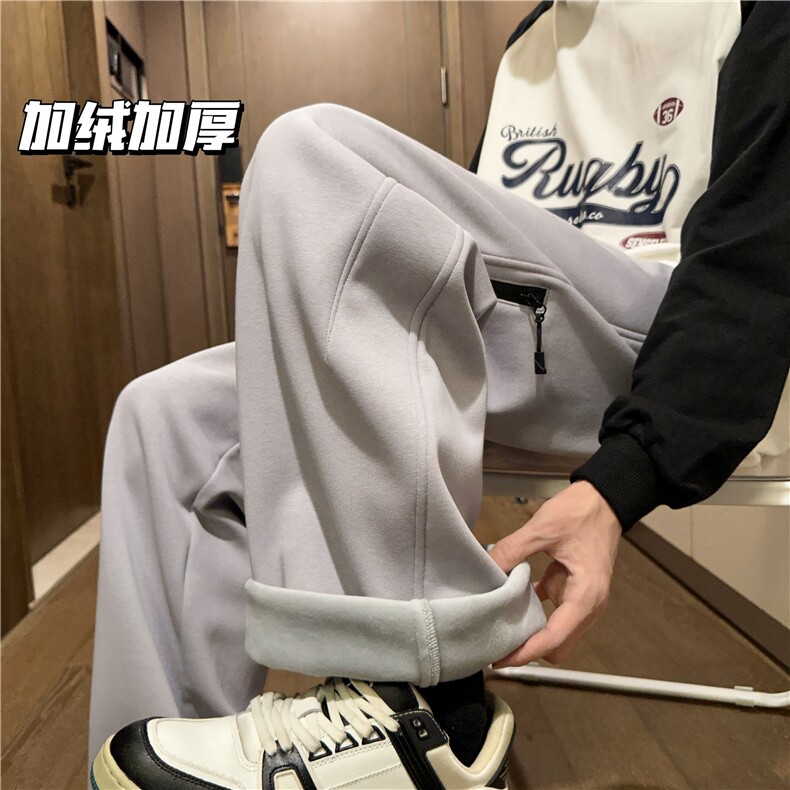 A749-特P45加绒加厚华棉卫裤弯刀运动裤保暖休闲裤4,男装休闲裤,电商B335