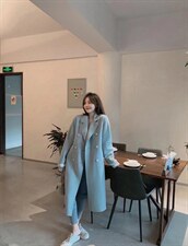 双排扣双面羊绒大衣（浅绿?粉色-驼色-乳白-灰白-深灰），其它，AMGO