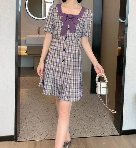 格子连衣裙，女装连衣裙，有声有色