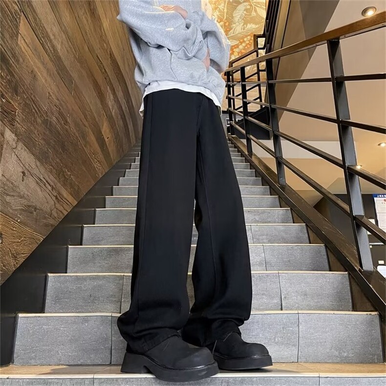 骷髅手爪刺绣牛仔裤男款痞帅炸街磨破黑色直筒微喇裤NT1743,男装牛仔裤,星座1116A-1（原606A）