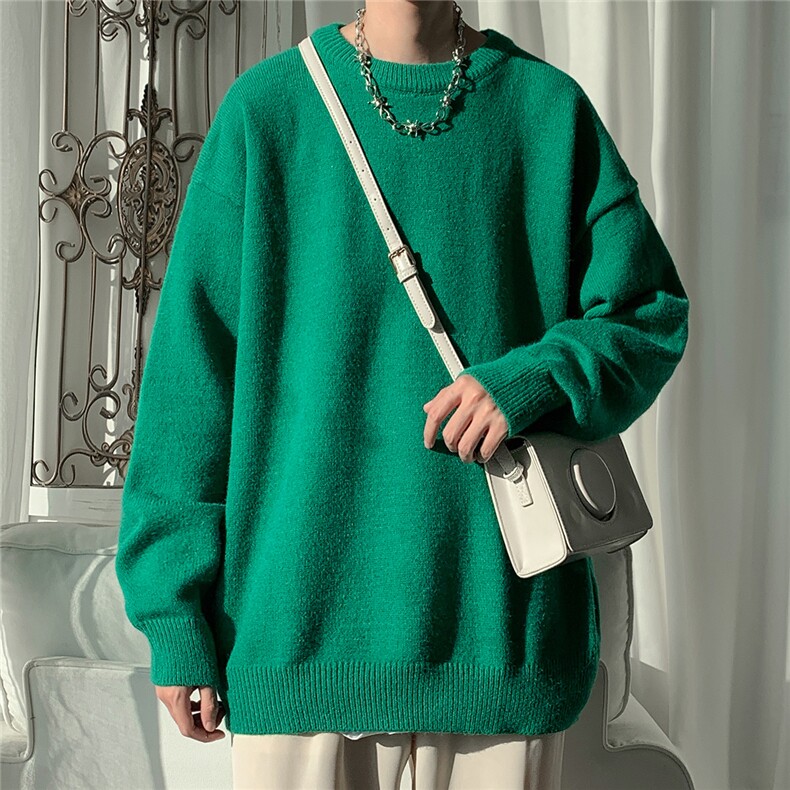 1港风宽松中性情侣潮流纯色大码M-5XL毛衣男外套7979P45加绒P55，男装针织衫/毛衣，星座226-2