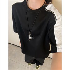 2026夏季新款港风拼接270g华棉短袖T恤男DT6260特P25建议零售价68，男装T恤，电商A001