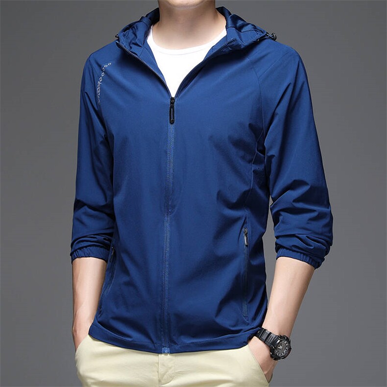 中老年夹克衫男春秋季中年人外套薄款休闲上衣春秋款爸爸装冲锋衣，男装夹克，电商B212（原钱塘6029）