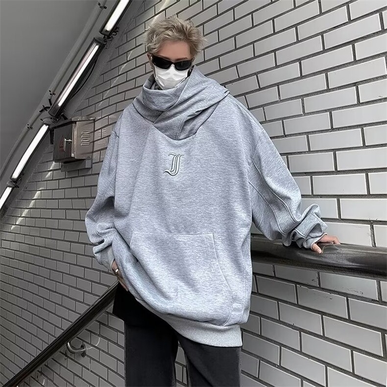 美式重磅高领卫衣男连帽冬季加绒宽松痞帅M8688-P55,男装卫衣,星座1109-3