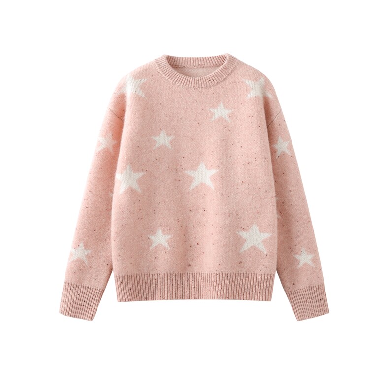 秋冬七针半高五角星男女通用，童装儿童羊绒衫，旭泰羊绒