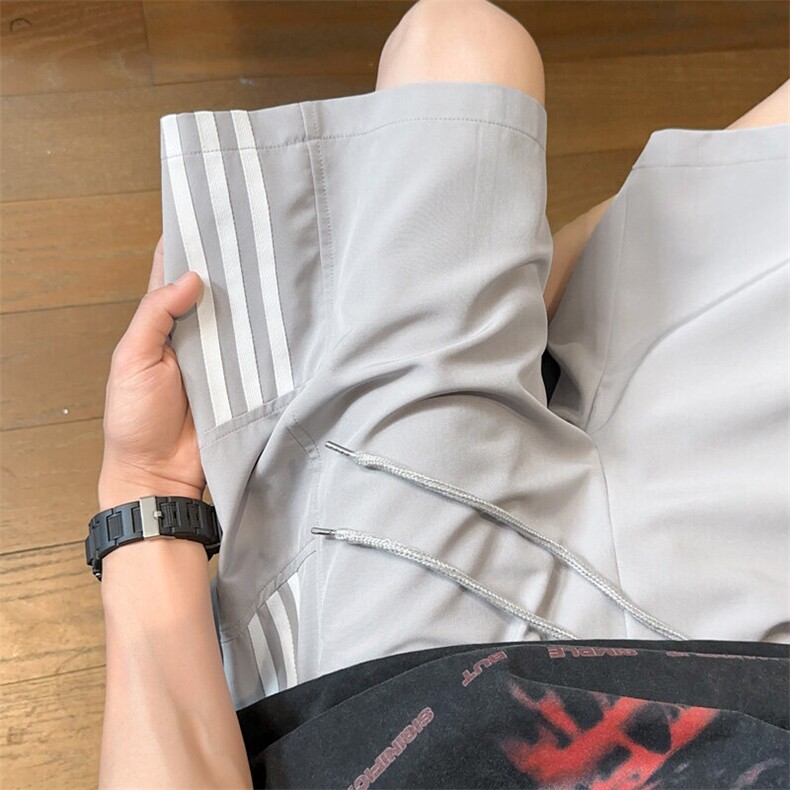！2025夏季新款男士冰丝短裤清凉织带运动五分裤DK340特P25图片