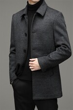 羊毛呢子外套男士2023冬中长款翻领妮子休闲时尚大衣YYN9821-P310,男装毛呢大衣,电商B212（原钱塘6029）