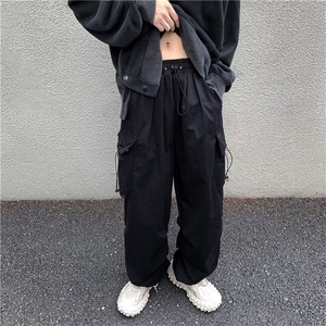 美式街头裤子ins高街直筒工装裤男春季宽松束脚冲锋裤GK1822-P42图片