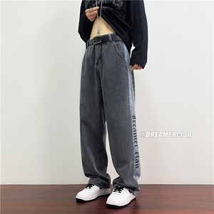 k815-p55-控78 M-5XL现货有加绒高阶ins宽松牛仔裤cityboy图片