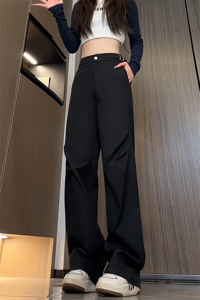 秋季新款潮流痞帅褶皱大理石纹宽松显瘦微喇裤男K24004-特P48控88,男装休闲裤,电商A001-1