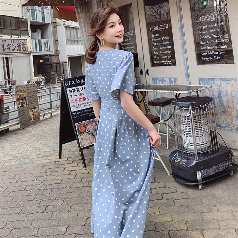 已出货波点连衣裙8605-A16,女装连衣裙,浙宝225