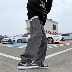 牛仔裤男秋冬加绒直筒宽松阔腿休闲长裤N264P38加绒45，男装牛仔裤，星座1116-2