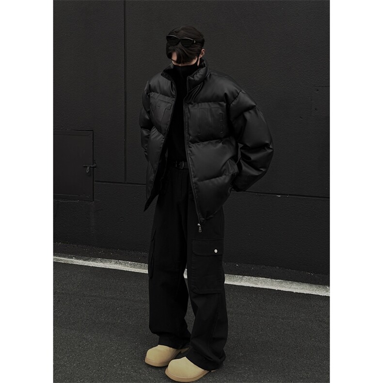 档口图立领钢印棉衣PU皮棉服棉袄M2883-特P100无差价,男装棉衣,星座1213