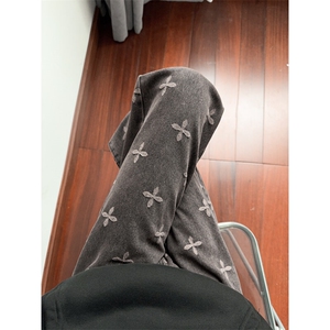 B221美式ins高街暗黑提花修身微喇弹力牛仔裤LK24214-特P45控78