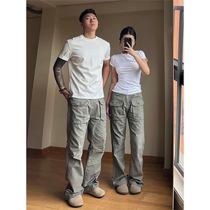 【网图有货】灰绿色工装裤欧美vibe裤子美式伐木裤GZK18CC-特P60