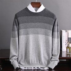 时尚都市休闲羊绒开衫男士秋季新款圆领长袖毛衣高品质保暖针织衫男装，男装羊绒开衫，冬季工坊