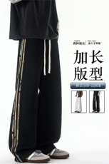 迷彩条纹卫裤加长版高个子休闲裤190cm115直筒阔腿运动裤KZ076P48，男装休闲裤，电商B312