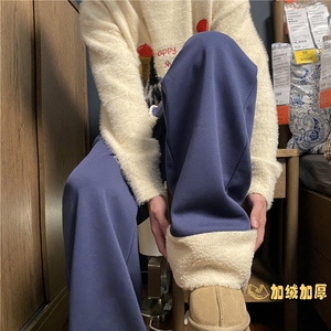 2025冬季加绒加厚可爱小狗百搭宽松休闲卫裤B315-K876-p65控88图片