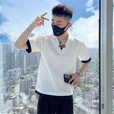 圆领黑白T恤上衣短袖撞色原版质量M-3XLT139，男装T恤，星座1116A-2（原606A-1）