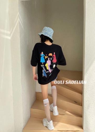 彩色小人大T,女装,讴俪