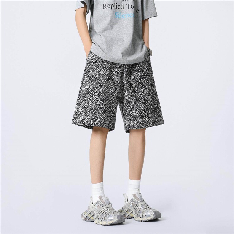 时尚短裤，抖音得物现货，可送样，A061-AD01110-特P25-模特图,男装牛仔裤,电商A061