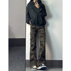 网络图美式复古迷彩多口袋修身工装裤男A05-特P55，男装牛仔裤，电商B369（原A024）