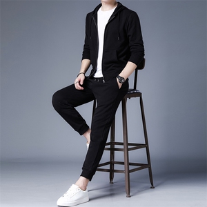 F60683930钱塘2020-1时尚休闲简约中青年男士拉链连帽卫衣P115图片
