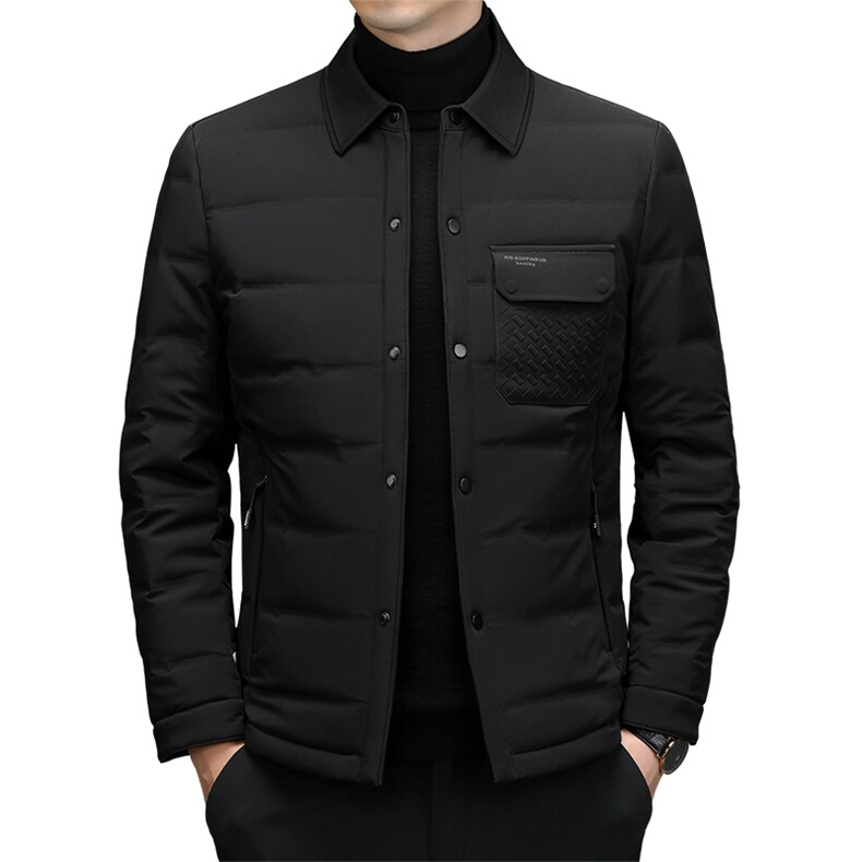 C98668钱塘2020-2新款商务休闲翻领简约中年男士羽绒服P205,男装羽绒服,钱塘207-2