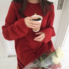 2025年秋季七针双股圆领长裙，女装连衣裙，冀清阳荣