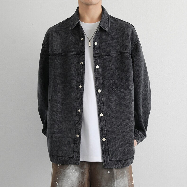 牛仔外套男装2026春季新款高级感宽松休闲品质外套J803P110,男装夹克,星座914