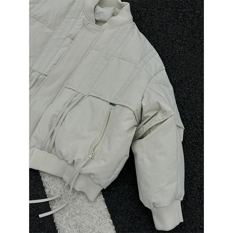 【有货】纯色拼接工装棉服机能棒球服棉衣棉袄外套MY63特P93,男装棉衣,星座908-1