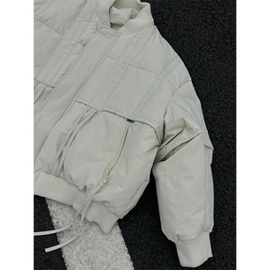 【有货】纯色拼接工装棉服机能棒球服棉衣棉袄外套 MY63 特P93图片