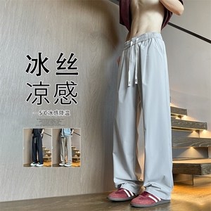 2025 秋季新款 内景大码直筒冰丝裤M-5X BK06-特P20图片