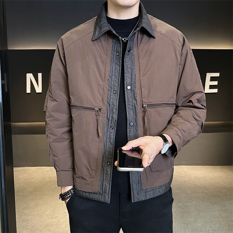 标50白鸭绒夹克式拼接轻薄男装羽绒服B317-Y6701-P195258,男装夹克,电商B317
